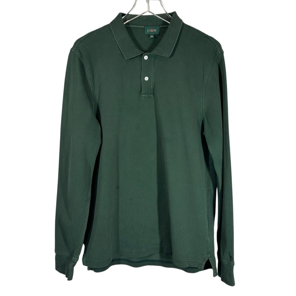 J.CREW Oarsman Men's XS Green Long Sleeve Polo Vintage Inspired